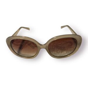 Cole Haan‎ Polarized Oversized Sunglasses HC9008 Beige/Clear Frame 54-17-135mm